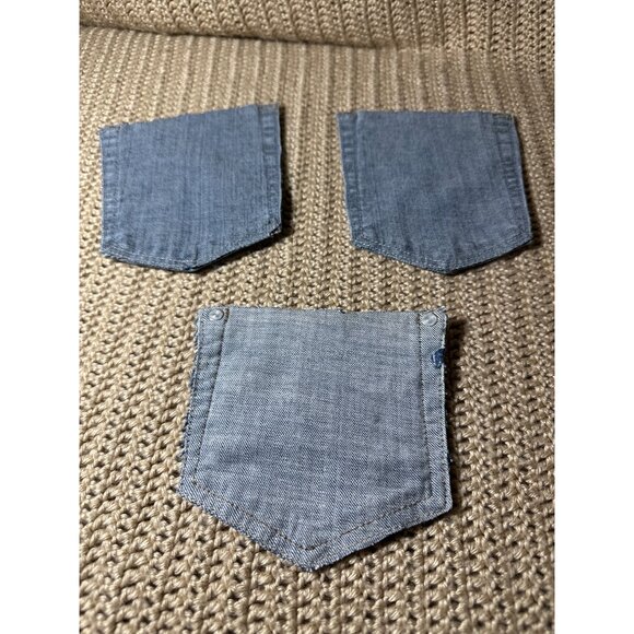 Vintage Denim Jean Pockets Lot Of 16 For Crafting & Sewing Projects Asst Shades - Picture 3 of 7